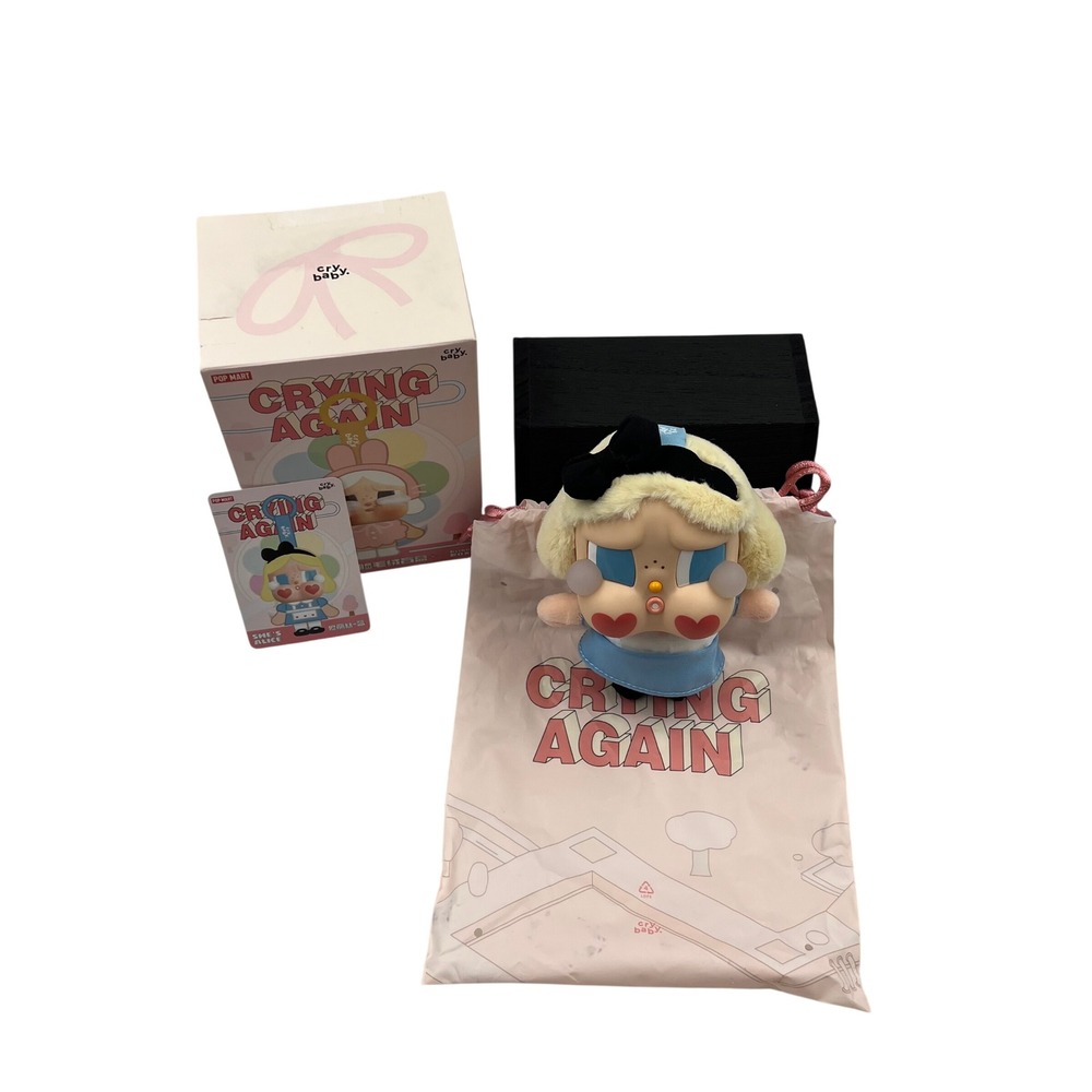 POP MART CRYBABY Crying Again She's Alice Vinyl Face Plush Pendant Confirmed